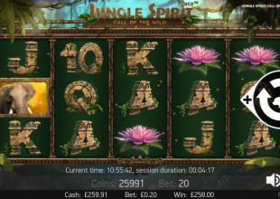 Jungle Spirit pays on 20p